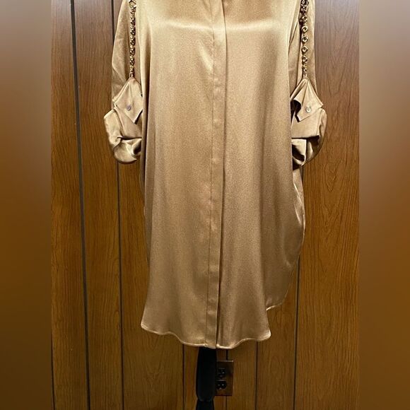 LOEWE Silk Chain Mini Shirtdress size 38/us size 6 - Picture 7 of 16